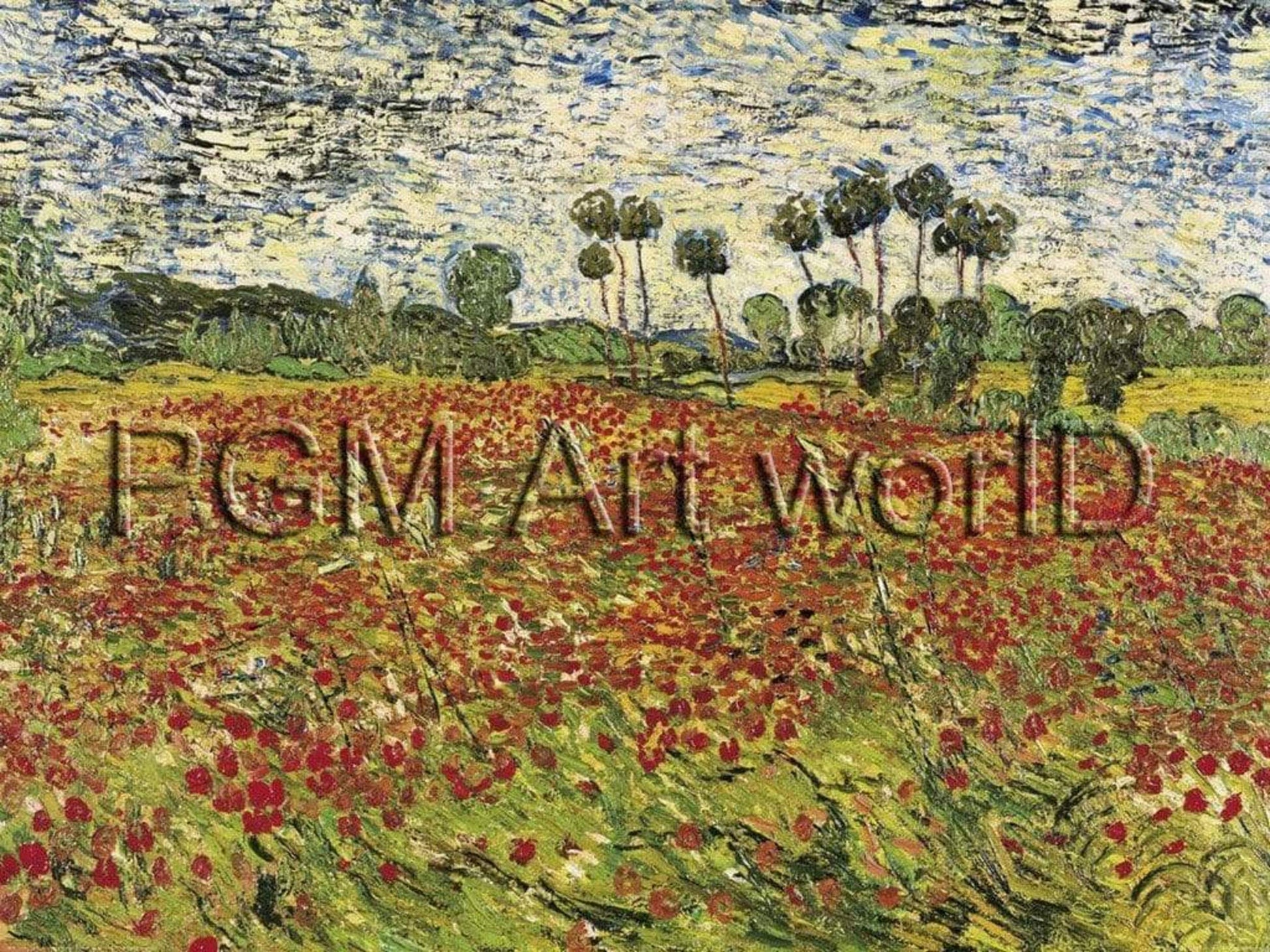 Vincent Van Gogh  Field of Poppies Kunstdruk 80x60cm | Posters.nl
