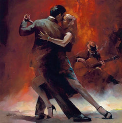 Willem Haenraets  Tango Argentino II Kunstdruk 70x70cm | Posters.nl