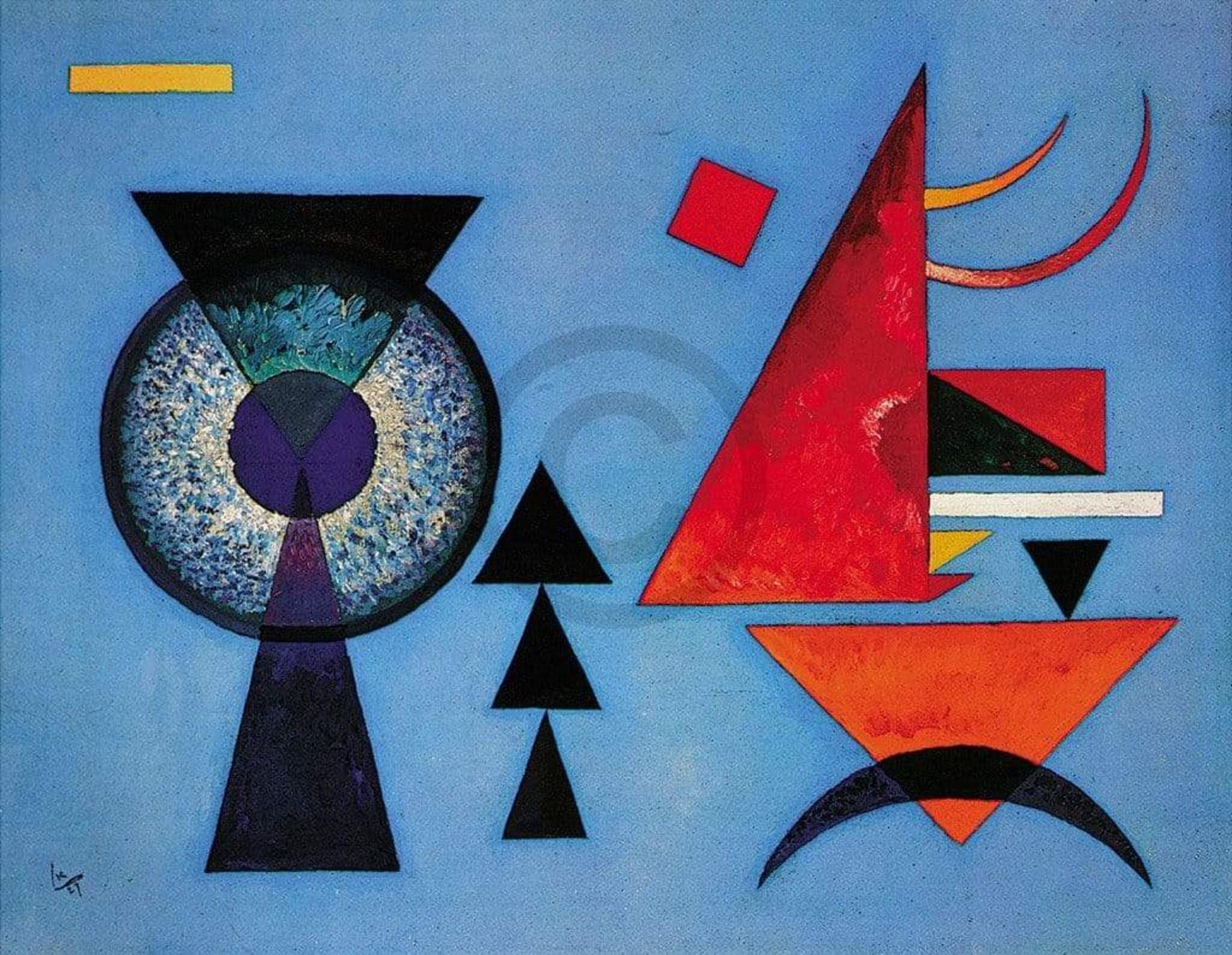 Wassily Kandinsky  Weiches Hart Kunstdruk 100x70cm | Posters.nl