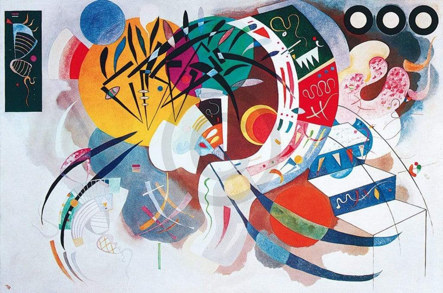 Wassily Kandinsky  Dominant curve Kunstdruk 100x70cm | Posters.nl