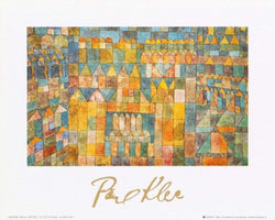 Kunstdruk Paul Klee - Tempelviertel von Pert, 1928 30x24cm