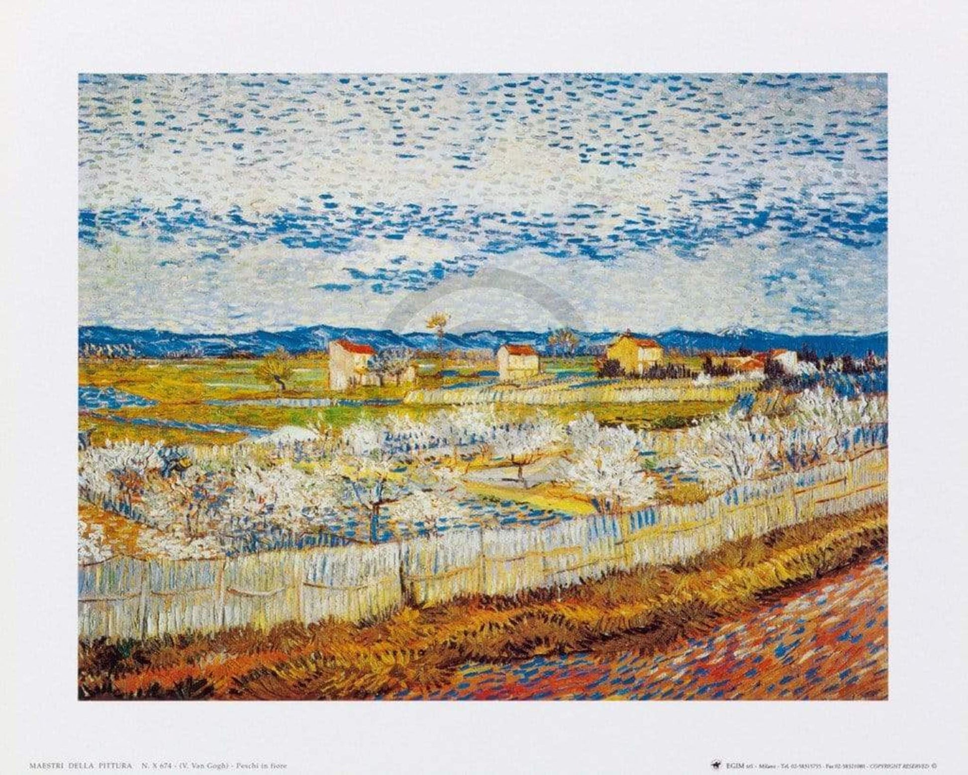 Vincent Van Gogh  Pesco in fiore Kunstdruk 30x24cm | Posters.nl