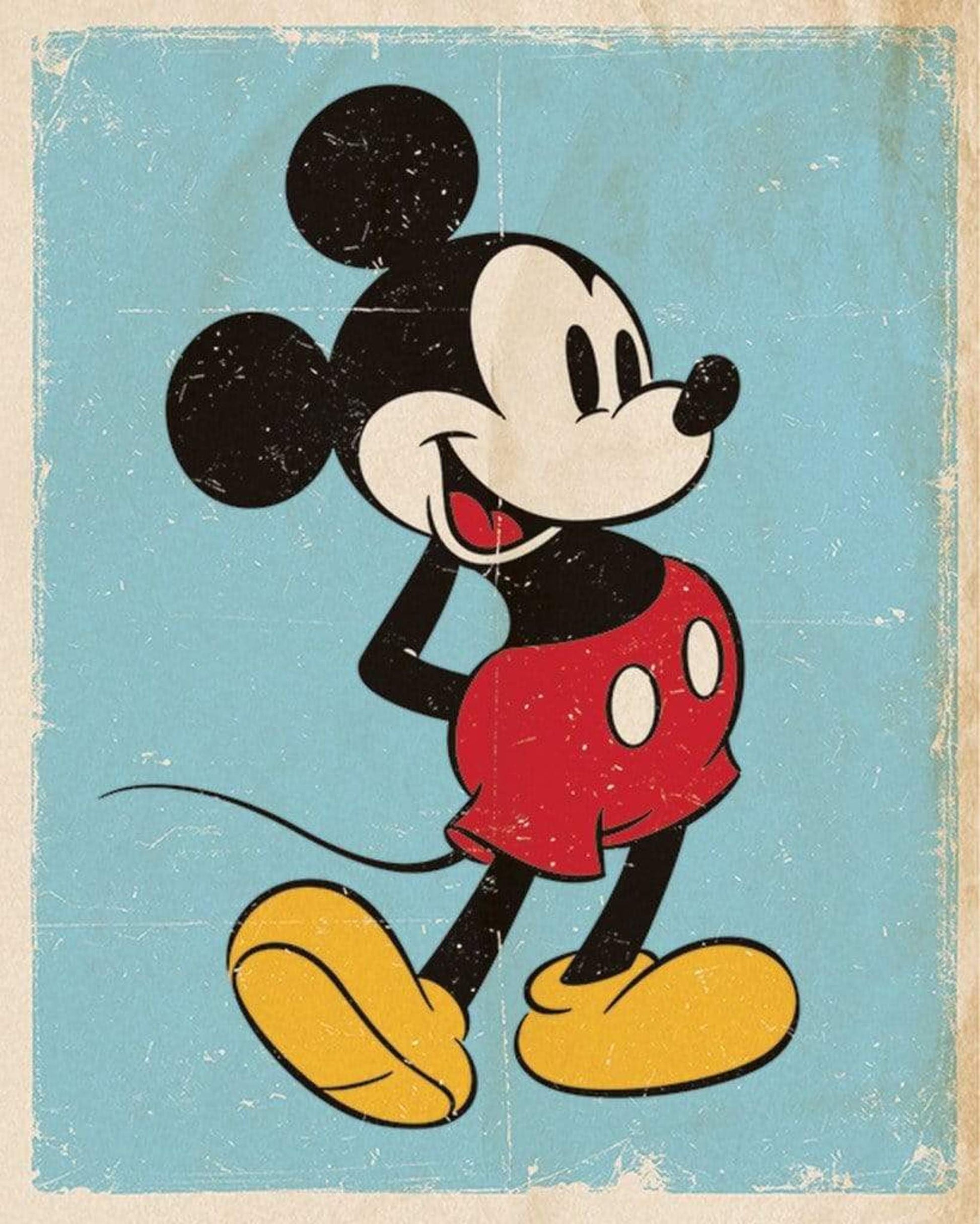 Pyramid Mickey Mouse Retro Poster 40x50cm | Posters.nl