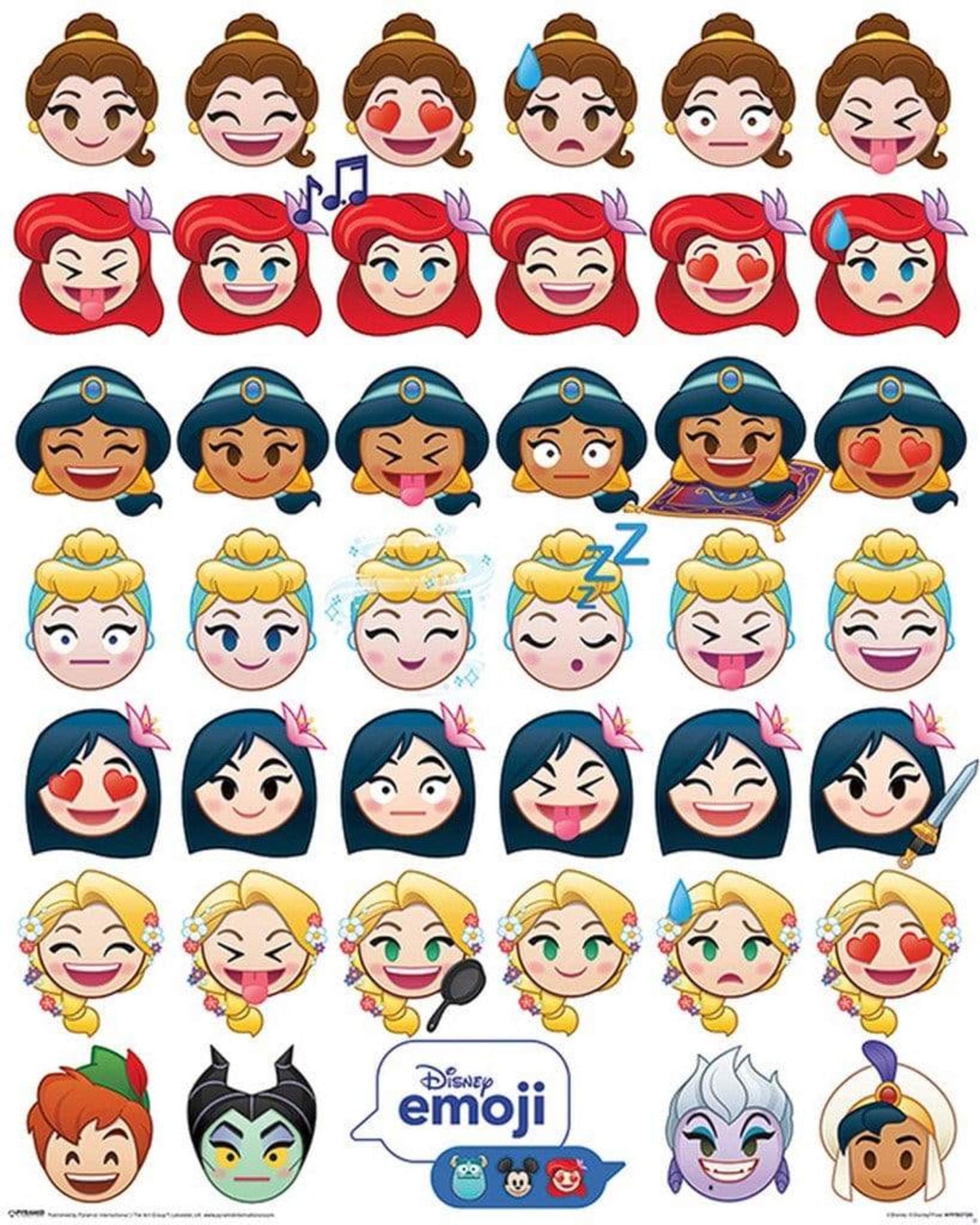 Pyramid Disney Emoji Princess Emotions Poster 40x50cm | Posters.nl