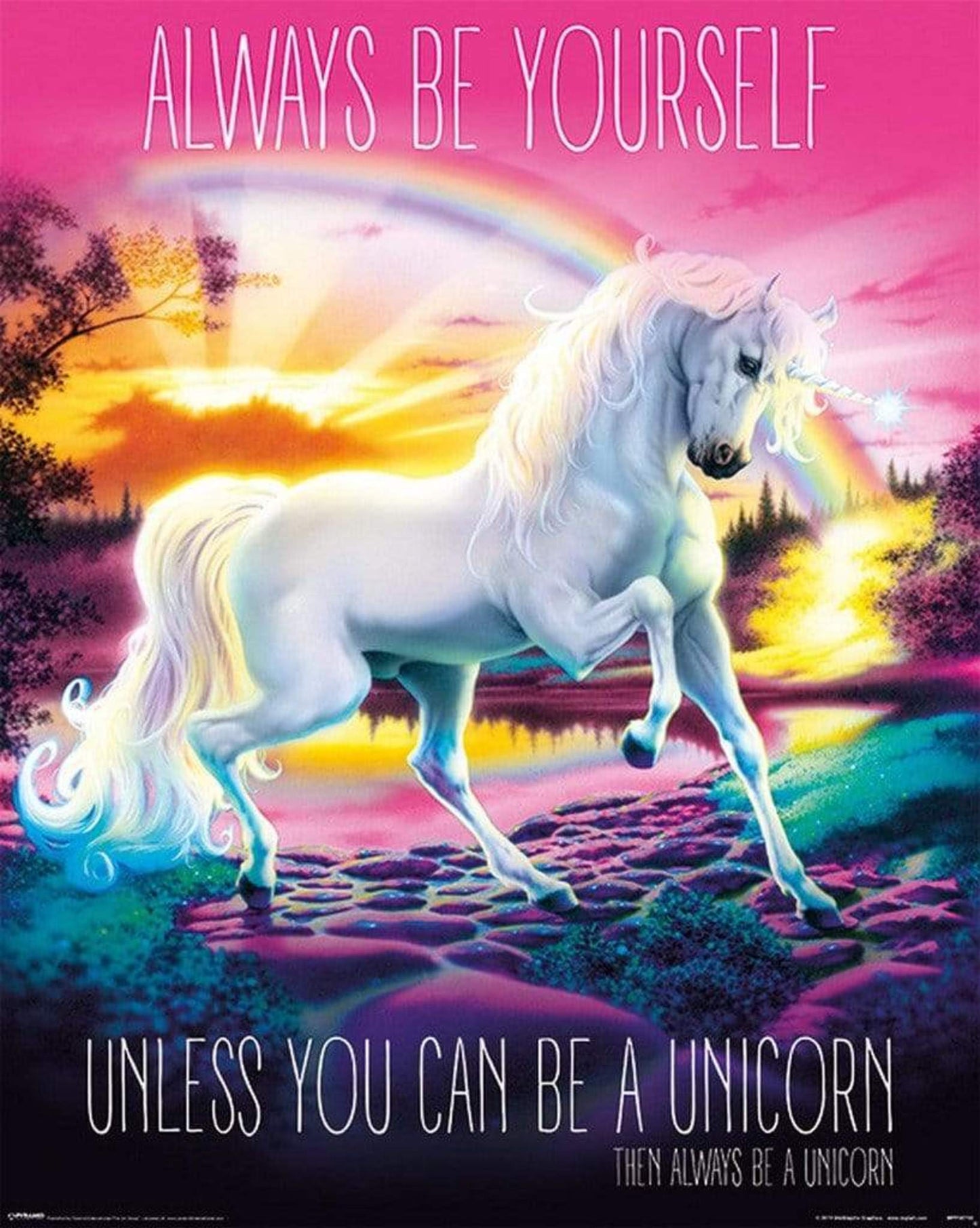 Pyramid Unicorn Always Be Yourself Poster 40x50cm | Posters.nl