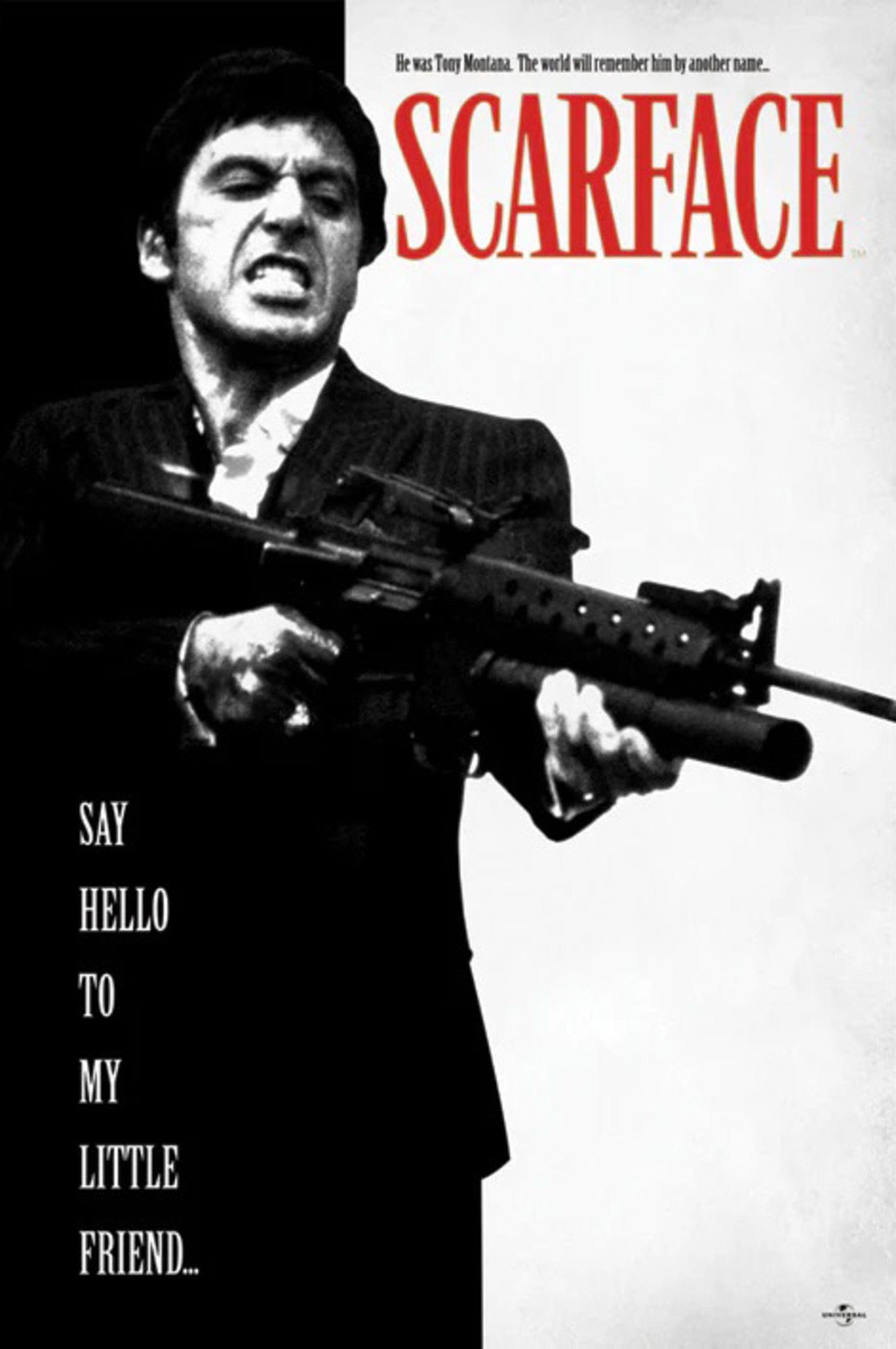 pyramid pp32598 scarface say hello to my little friend poster 61x91 5cm | Posters.nl