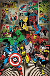 Pyramid Marvel Comics Here Come the Heroes Poster 61x91,5cm | Posters.nl