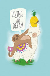 Pyramid Living the Dream Llama and Sloth Poster 61x91,5cm | Posters.nl