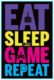 Pyramid Eat Sleep Game Repeat Gaming Poster 61x91,5cm | Posters.nl