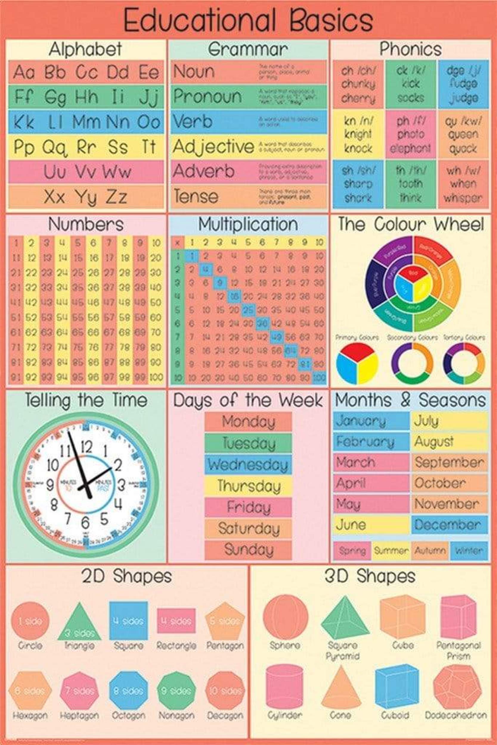 Pyramid Educational Basics Poster 61x91,5cm | Posters.nl