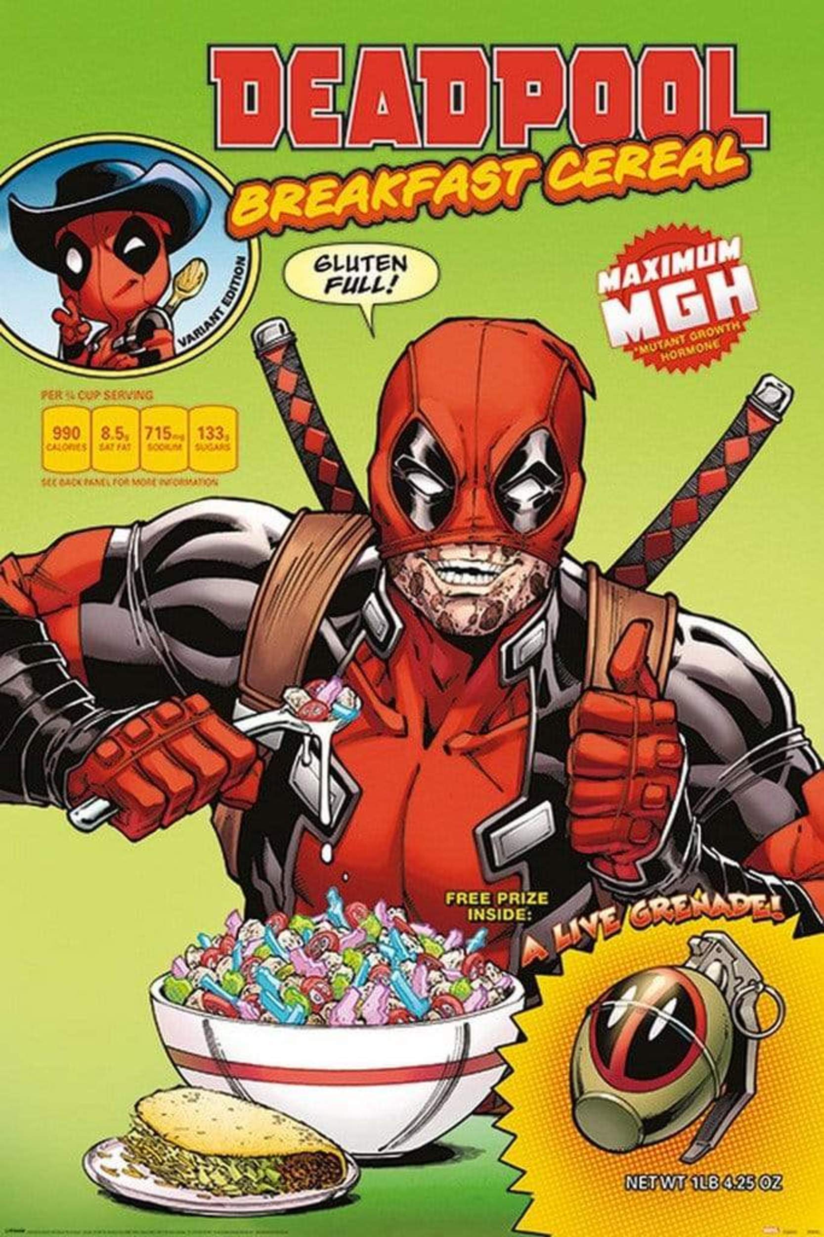 Pyramid Deadpool Cereal Poster 61x91,5cm | Posters.nl