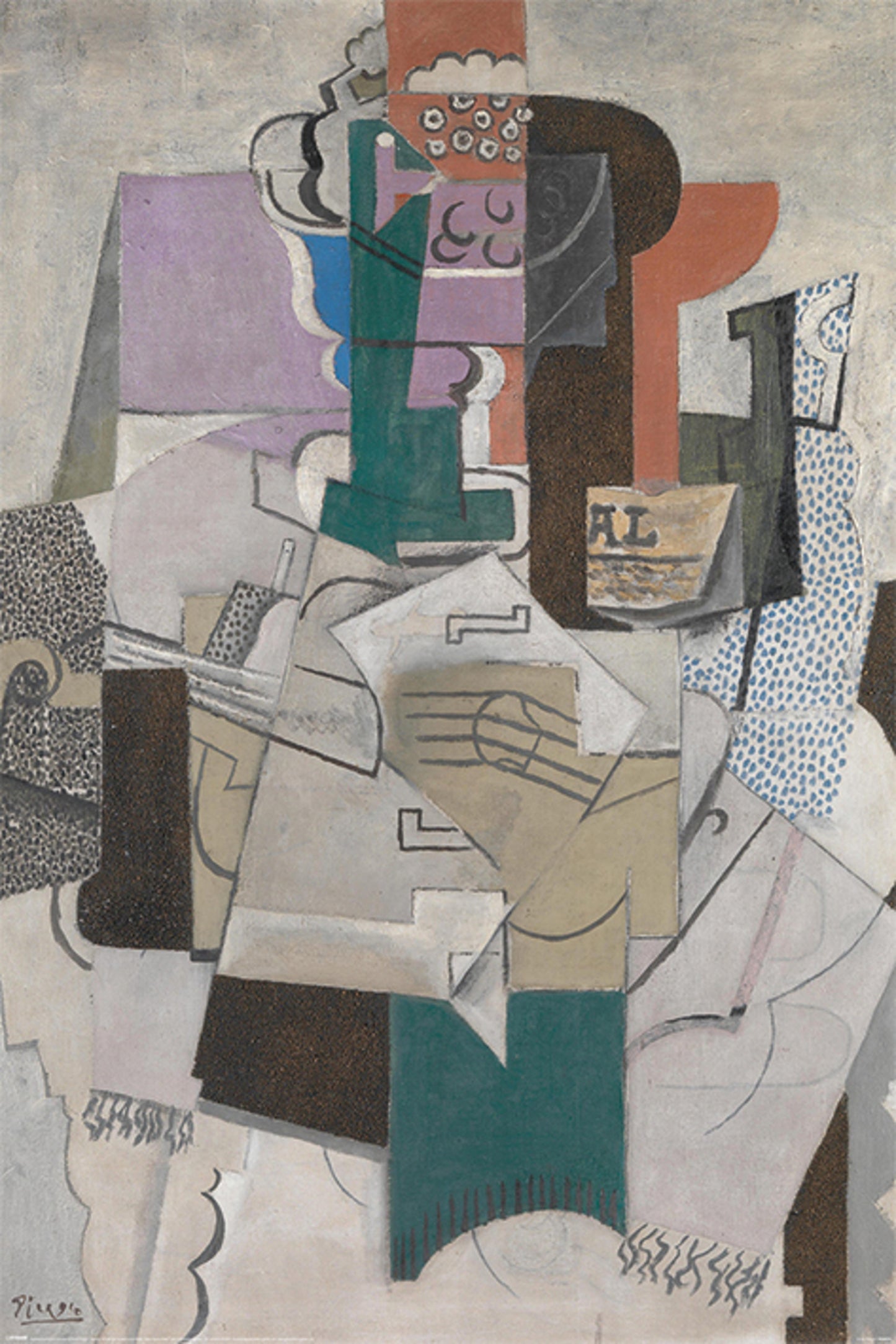 Poster Picasso Fruit Dish Bottle and Violin 61x91,5cm
