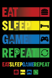 Pyramid Eat Sleep Game Repeat Poster 61x91,5cm | Posters.nl