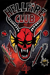 pyramid pp35197 stranger things 4 hellfire club emblem rift poster 61x91-5cm | Posters.nl