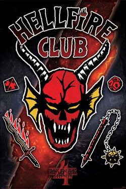 pyramid pp35197 stranger things 4 hellfire club emblem rift poster 61x91-5cm | Posters.nl