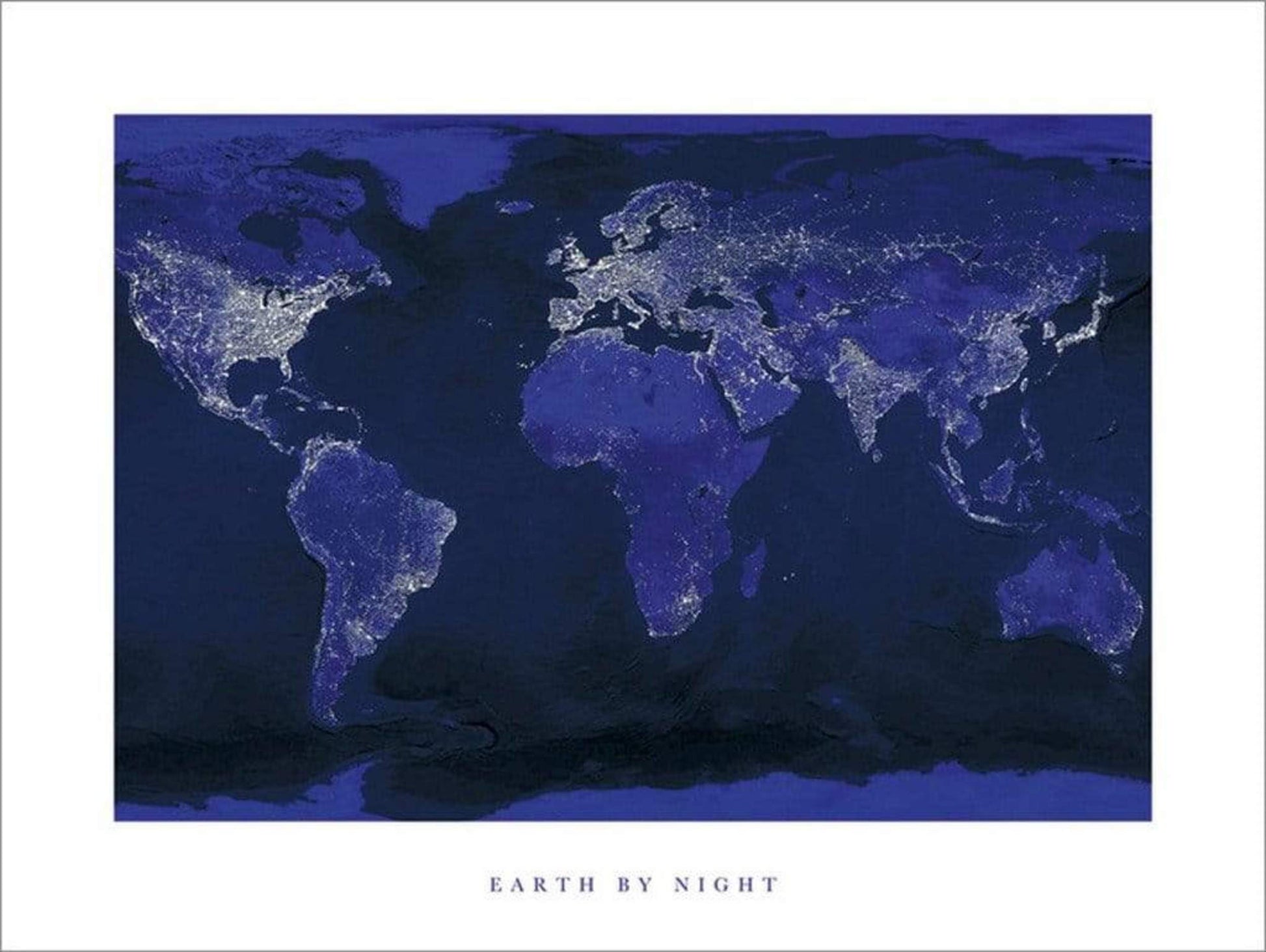 Pyramid Earth by Night Kunstdruk 60x80cm | Posters.nl