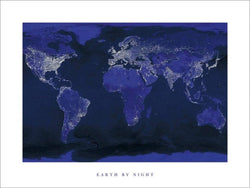 Pyramid Earth by Night Kunstdruk 60x80cm | Posters.nl