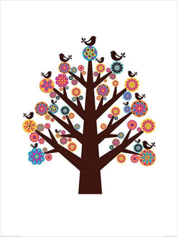 Pyramid Valentina Ramos Tree of Flowers Kunstdruk 60x80cm | Posters.nl