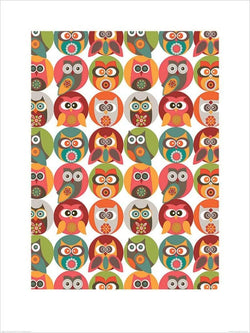 Pyramid Valentina Ramos Owls Family Kunstdruk 60x80cm | Posters.nl