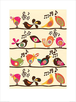 Pyramid Valentina Ramos Singing Birds Kunstdruk 60x80cm | Posters.nl