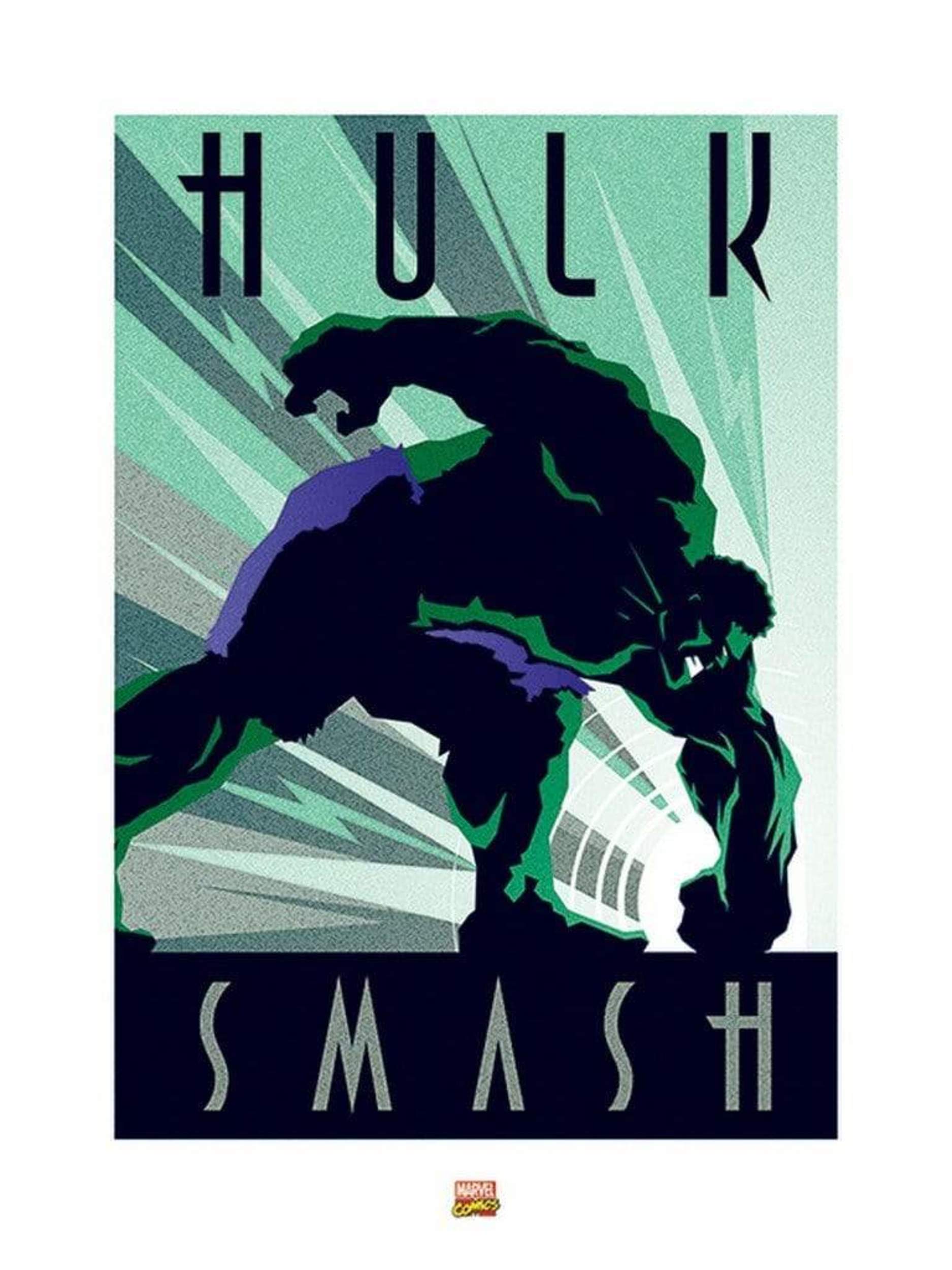 Pyramid Marvel Deco Hulk Kunstdruk 60x80cm | Posters.nl
