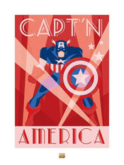 Pyramid Marvel Deco Captain America Kunstdruk 60x80cm | Posters.nl