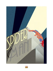 Pyramid Marvel Deco SpiderMan Building Kunstdruk 60x80cm | Posters.nl