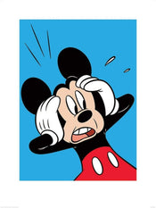 Pyramid Mickey Mouse Shocked Kunstdruk 60x80cm | Posters.nl