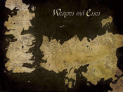 Pyramid Game of Thrones Westeros and Essos Antique Map Kunstdruk 60x80cm | Posters.nl