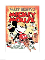 Pyramid Mickey Mouse Mickeys Nightmare Kunstdruk 60x80cm | Posters.nl