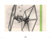 Pyramid Star Wars Episode VII TIE Fighter Pencil Art Kunstdruk 60x80cm | Posters.nl
