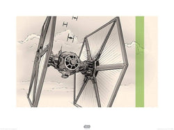 Pyramid Star Wars Episode VII TIE Fighter Pencil Art Kunstdruk 60x80cm | Posters.nl