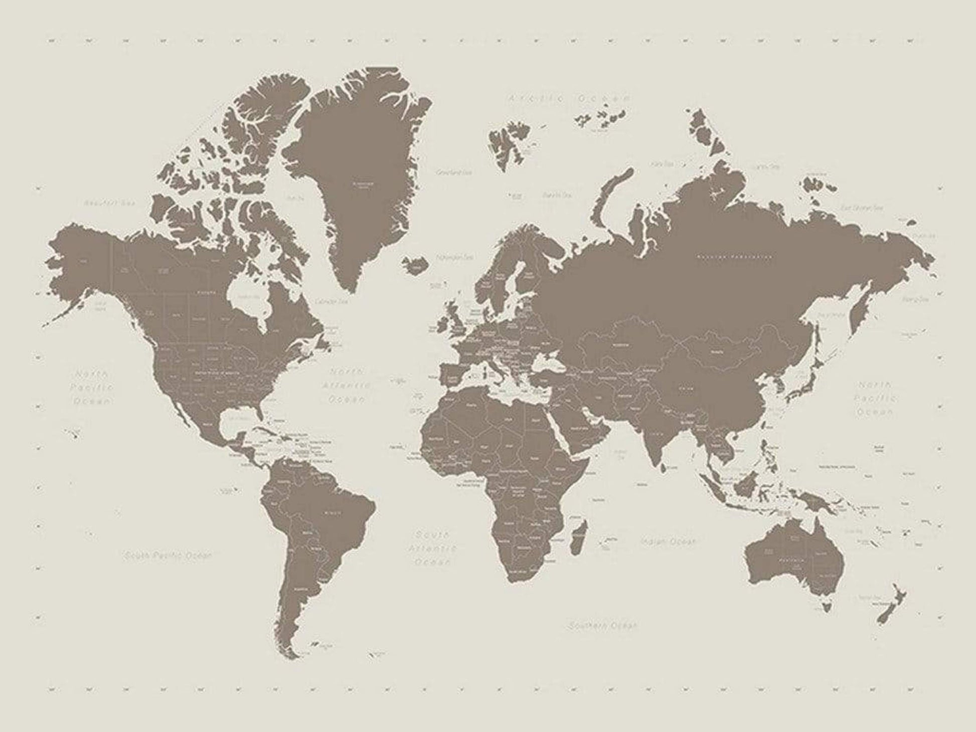 Pyramid World Map Contemporary Stone Kunstdruk 60x80cm | Posters.nl