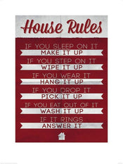 Pyramid House Rules Kunstdruk 60x80cm | Posters.nl