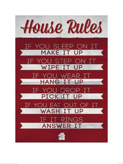 Pyramid House Rules Kunstdruk 60x80cm | Posters.nl