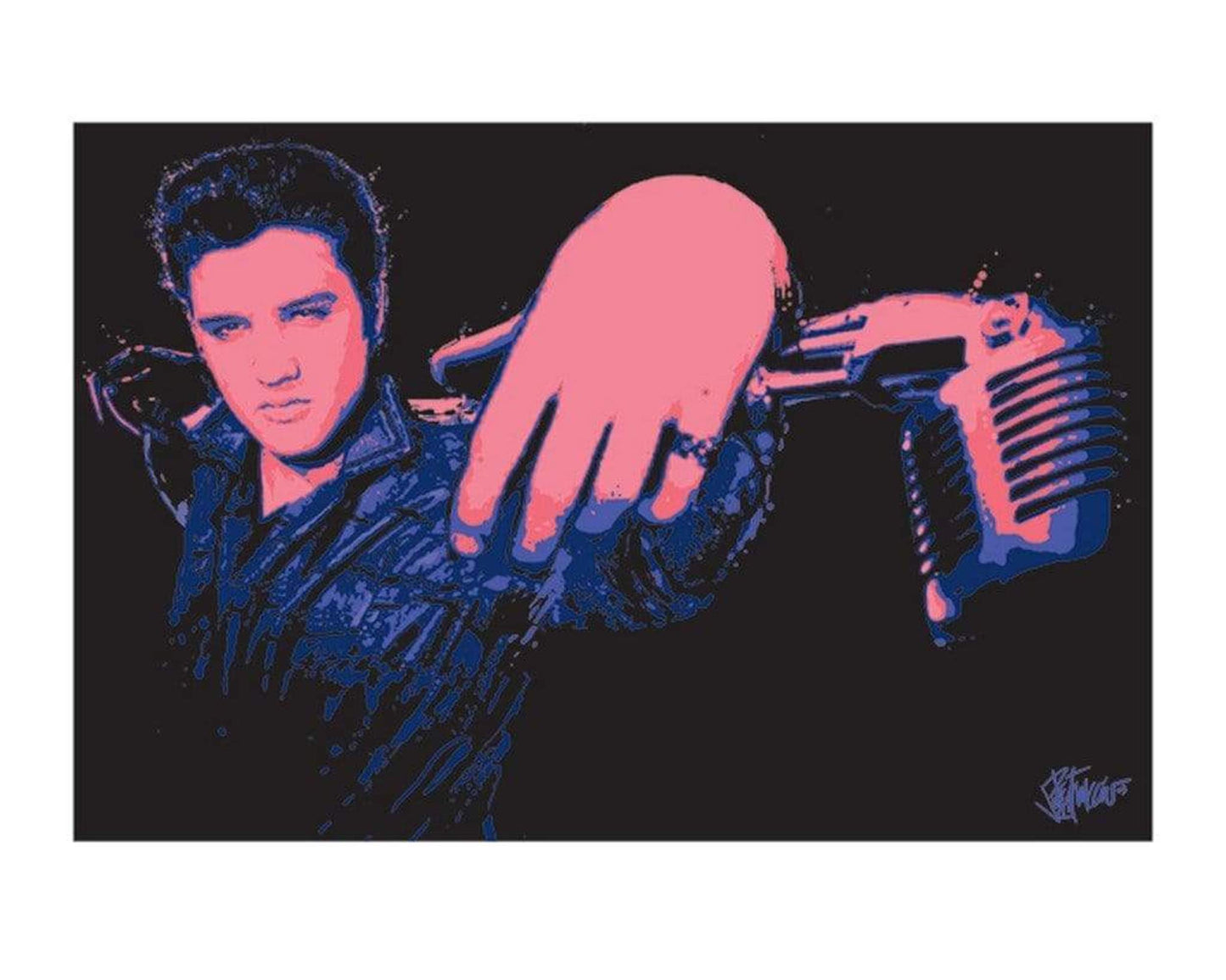 Pyramid Elvis Presley Microphone Kunstdruk 40x50cm | Posters.nl