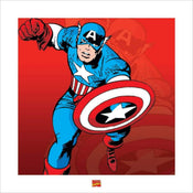 Pyramid Captain America Marvel Comics Kunstdruk 40x40cm | Posters.nl