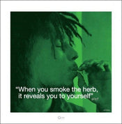 Pyramid Bob Marley iQuote Herb Kunstdruk 40x40cm | Posters.nl