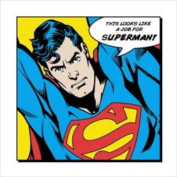 Pyramid Superman Looks Like A Job For Kunstdruk 40x40cm | Posters.nl