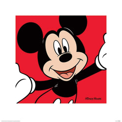 Pyramid Mickey Mouse Red Kunstdruk 40x40cm | Posters.nl