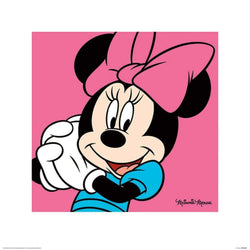 Pyramid Minnie Mouse Pink Kunstdruk 40x40cm | Posters.nl