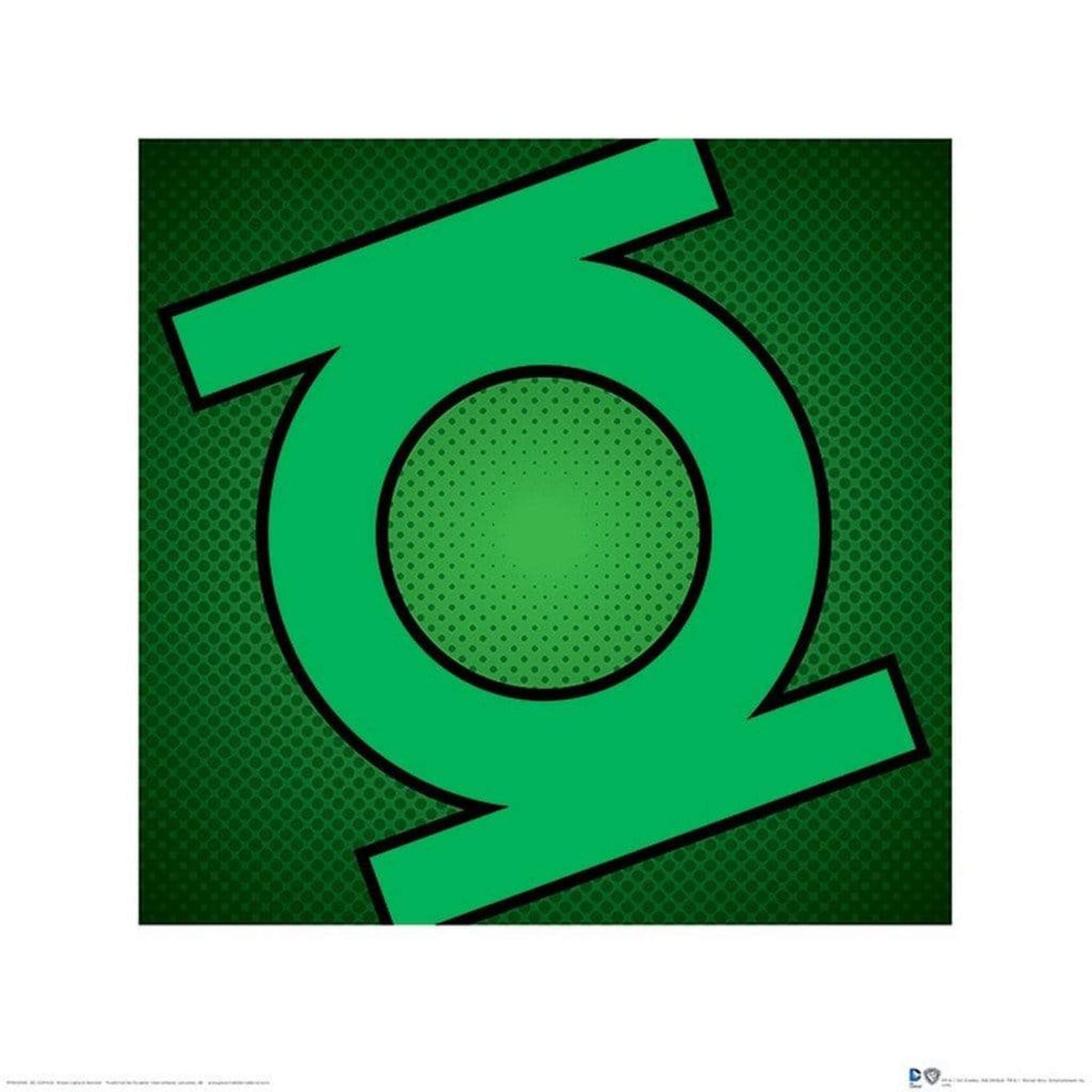 Pyramid DC Comics Green Lantern Symbol Kunstdruk 40x40cm | Posters.nl