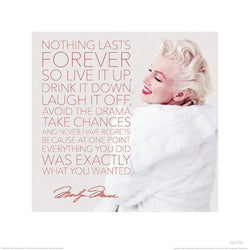 Pyramid Marilyn Monroe Nothing Lasts Forever Kunstdruk 40x40cm | Posters.nl