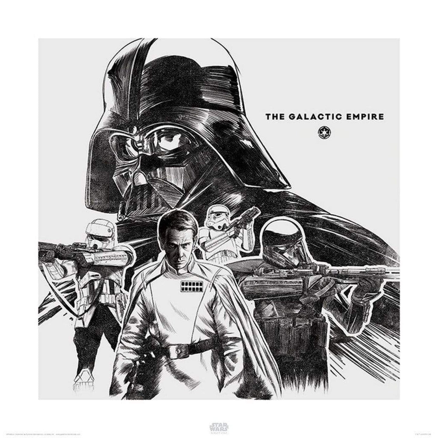 Pyramid Star Wars Rogue One The Galactic Empire Kunstdruk 40x40cm | Posters.nl