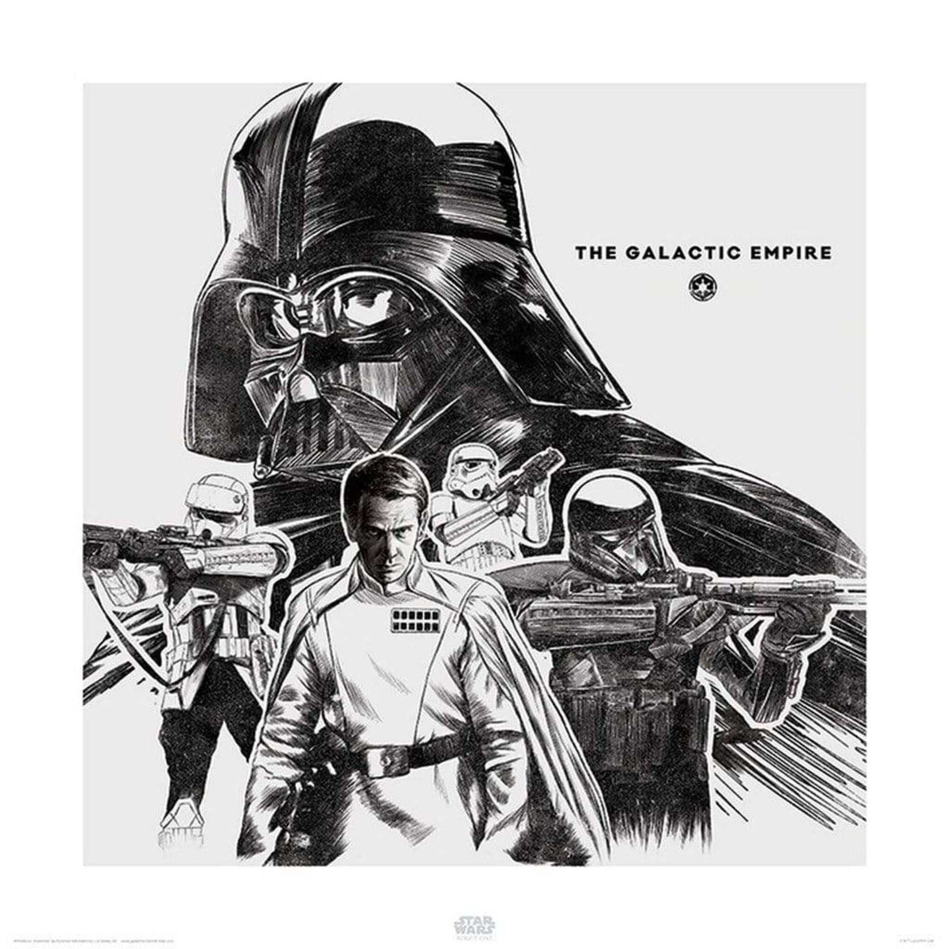 Pyramid Star Wars Rogue One The Galactic Empire Kunstdruk 40x40cm | Posters.nl