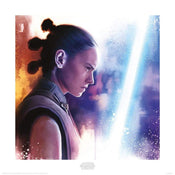 Pyramid Star Wars The Last Jedi Rey Lightsaber Paint Kunstdruk 40x40cm | Posters.be