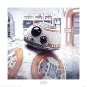 Pyramid Star Wars The Last Jedi BB8 Peek Kunstdruk 40x40cm | Posters.nl
