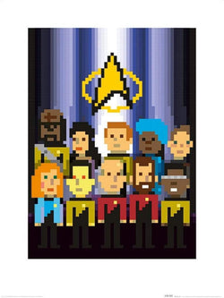 Pyramid Star Trek The Next Generation Trexels TNG Crew Kunstdruk 60x80cm | Posters.nl